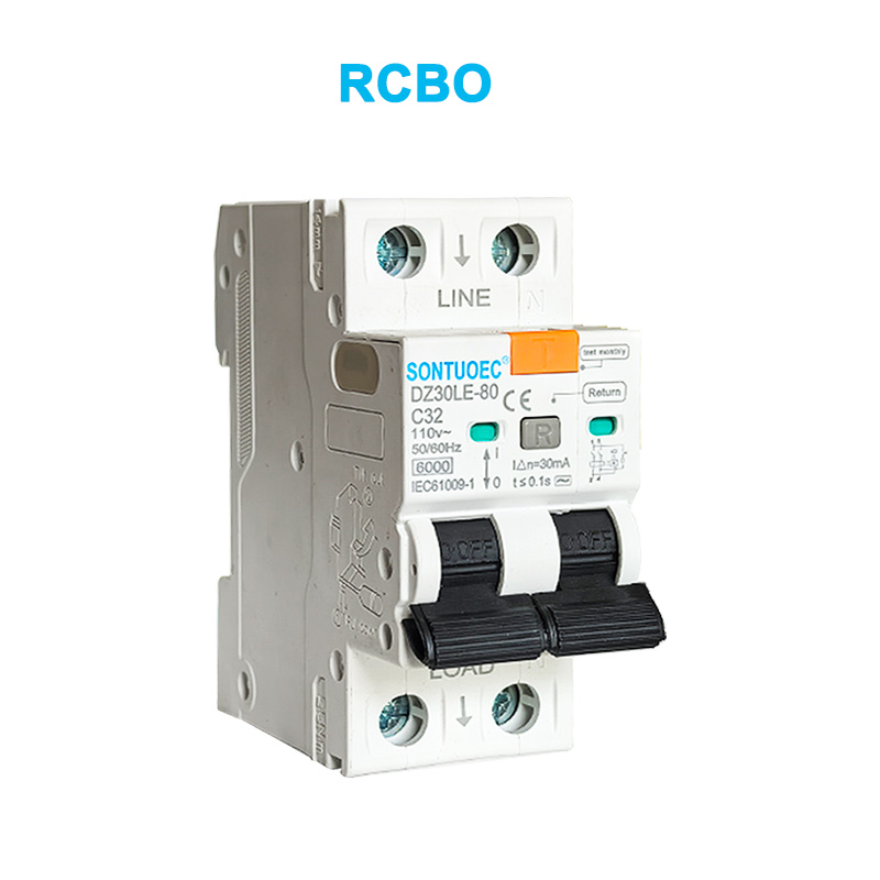 2p prekidač za curenje struje 6ka IEC61009.1standard Quality RCBO