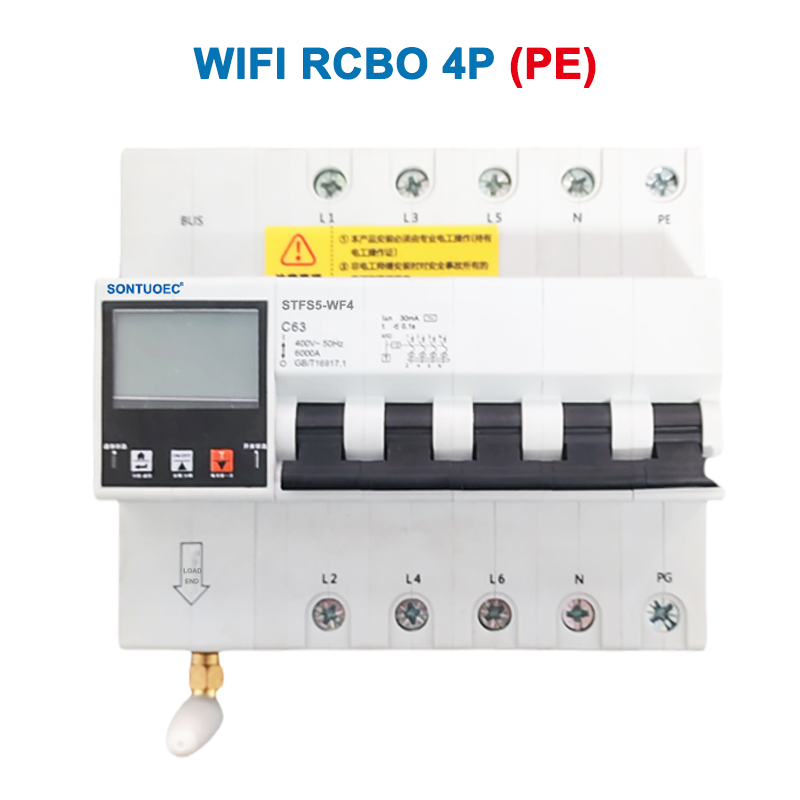 WiFi STFS5-63 serija Multi funkcionalni IOT Inteligentni RCBO Inteligentni prekidač